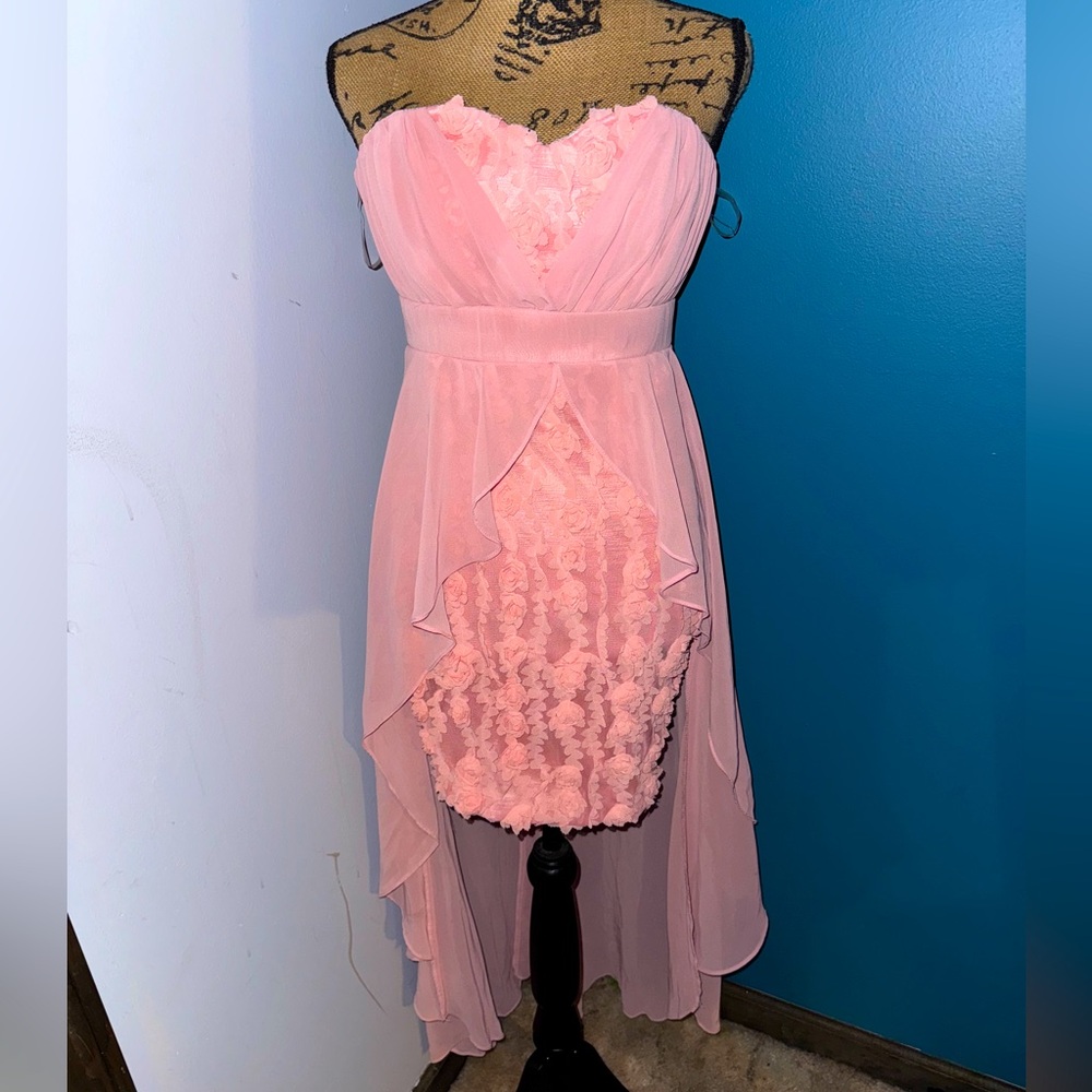 Pink rose embellished side med vintage by Coqueta
